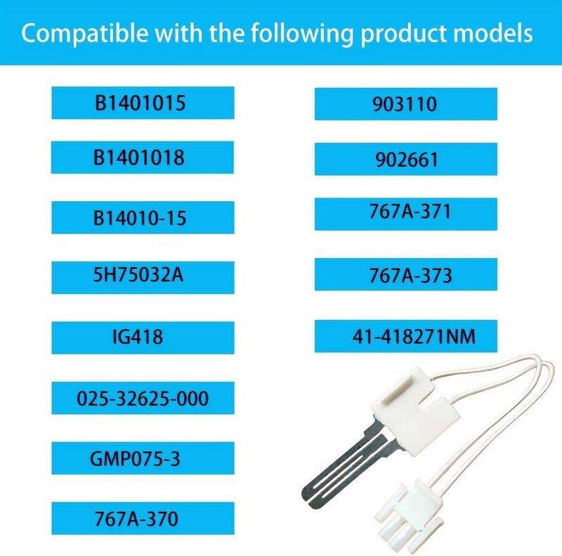 GALEPICK B1401018 Furnace Ignitor Replacement, For Goodman Furnace Igniter, Flame Sensor For Furnace, Hot Surface Ignitor Part B1401015 and B1401018S, Replaces Part IG418 271NM, 62-22868-93 Gas Stove Igniter - Image 5